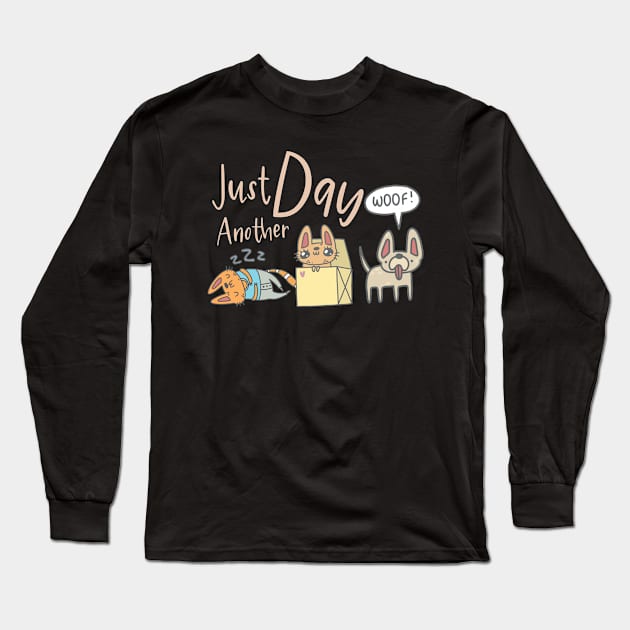 Just another day with my pets Long Sleeve T-Shirt by SpaceWiz95